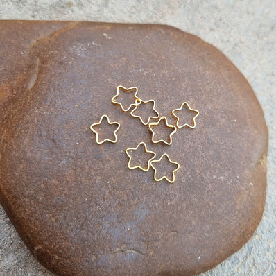 40 PIECES PACK GOLD POLISHED' 9 MM APPROX SIZE, Start Shape