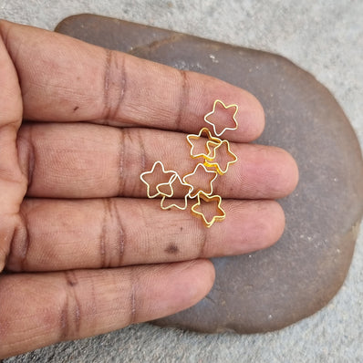 40 PIECES PACK GOLD POLISHED' 9 MM APPROX SIZE, Start Shape