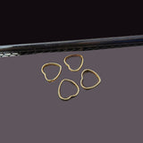 40 PIECES PACK GOLD POLISHED 10 MM APPROX SIZE, Heart Shape