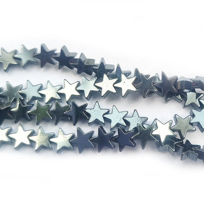 1 line Hematite Gemstone Loose Bead Star Beads DIY Jewelry Bracelet Making Accessories 6mm