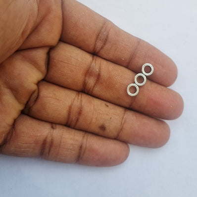 10 Pieces Pack' 3 loop connector antique silver finish