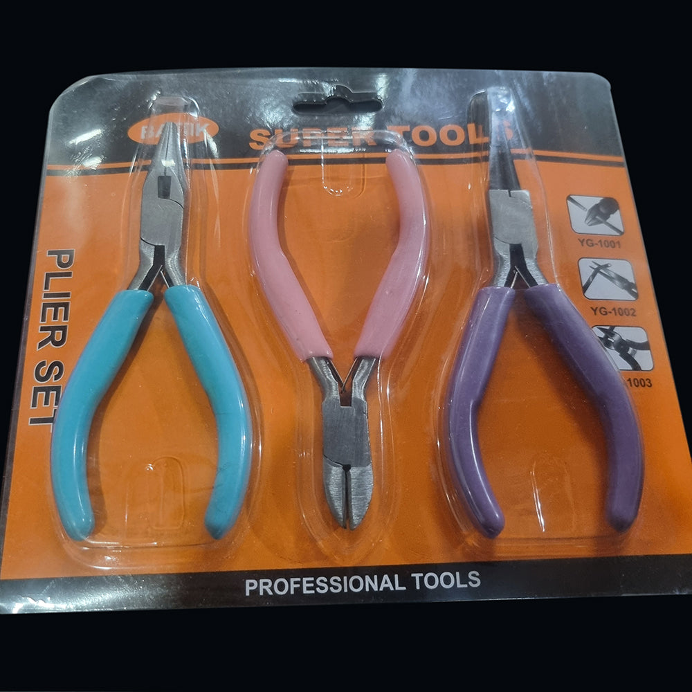 Best quality 3 Pieces Mini Jewelry Making Pliers Bead Tool Set, Pack of 3