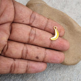 6 pcs enamelled small charms banana