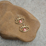 6pcs pack evil eye red charms