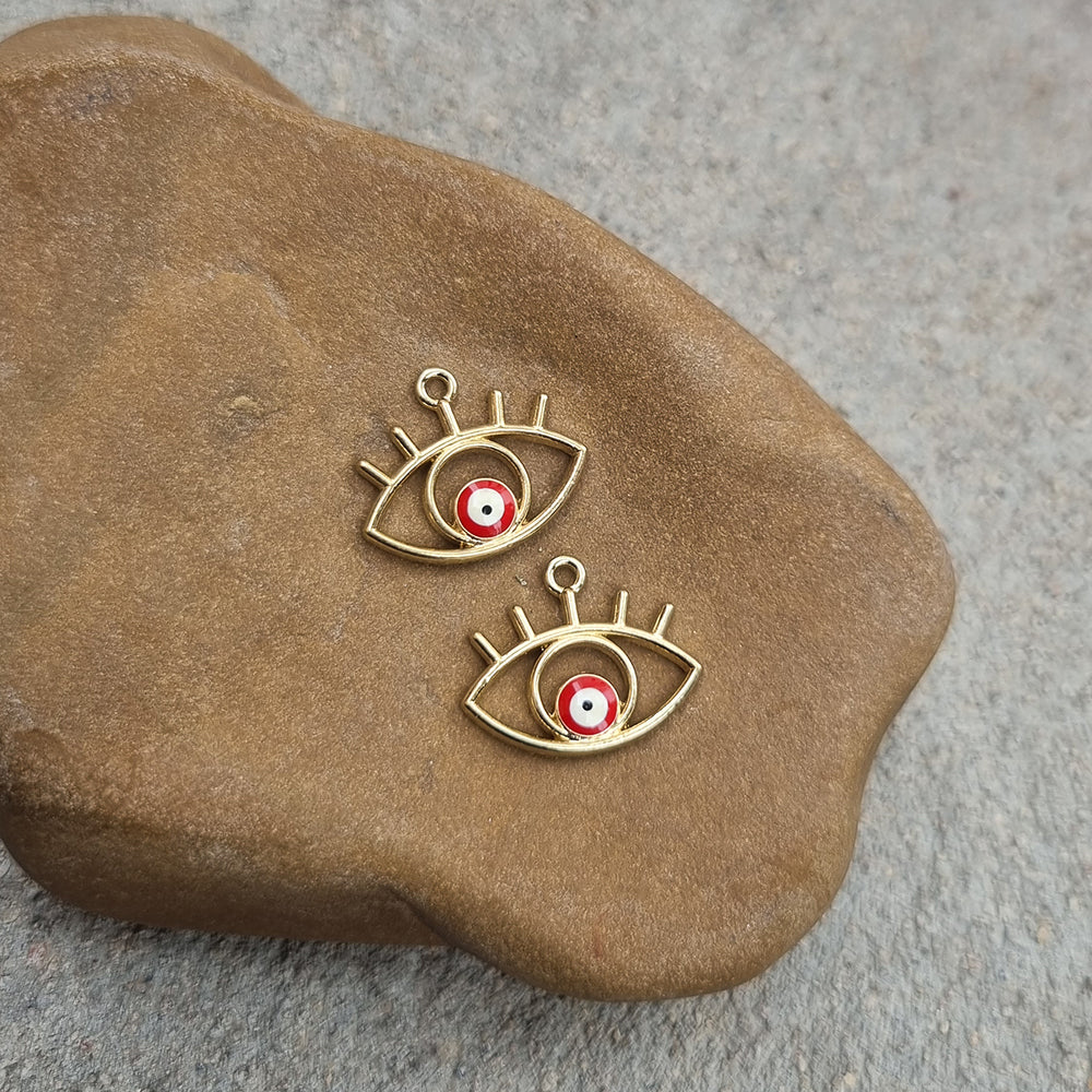 6pcs pack evil eye red charms
