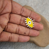 6pcs Evil eye charms Yellow color
