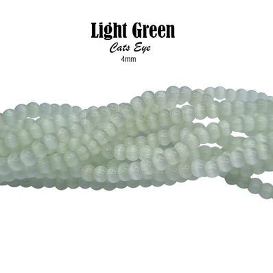 Per line/String 16 inches Long Pale Green Cats eye beads for jewelry making approx 130~135 beads in a line