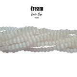 Per line/String 16 inches Long Cream color, Cats eye beads for jewelry making approx 130~135 beads in a line