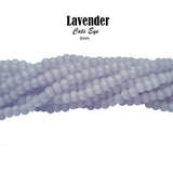 Per line/String 16 inches Long Lavender color, Cats eye beads for jewelry making approx 130~135 beads in a line
