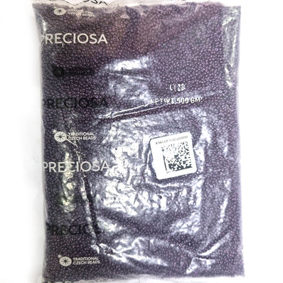 Preciosa Czech Glass Seed Beads 11/0 Size (2mm) Sold Per pack of 20 Grams, Purple Metallic color