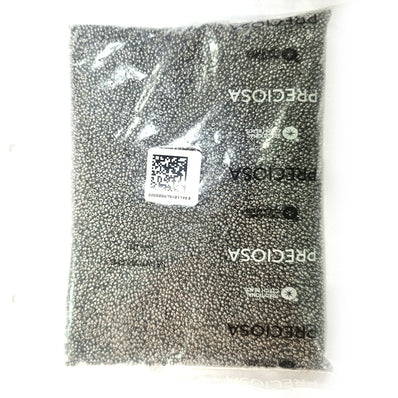 Preciosa Czech Glass Seed Beads 11/0 Size (2mm) Sold Per pack of 20 Grams, mercury Gray Silver color