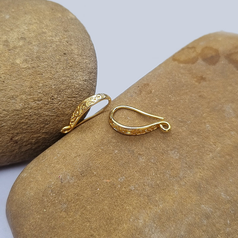 Fancy Earring fish hook Sold Per 4pcs (2 pairs) Pack