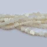 Heart Side Hole Shape Mother of Pearl MOP Shell Beads sold Per line about 62 Beads in size about 6x7mm