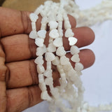 Heart Side Hole Shape Mother of Pearl MOP Shell Beads sold Per line about 62 Beads in size about 6x7mm