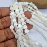 Heart Shape Mother of Pearl MOP Shell Beads sold Per line about 70 Beads in size about 6mm