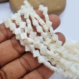 Quatrefoil Shape Mother of Pearl MOP Shell Beads sold Per line about 60 Beads in small size about 7mm