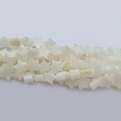 Star Shape Mother of Pearl MOP Shell Beads sold Per line about 68 Beads in size about 7mm