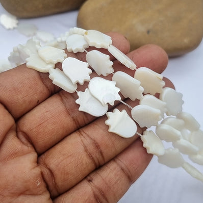 Tulip Shape Mother of Pearl MOP Shell Beads sold Per line about 26 Beads in size about 10x15mm