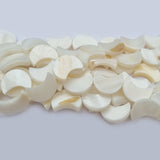 Moon Shape Mother of Pearl MOP Shell Beads sold Per line about 33 Beads in size about 7x12mm