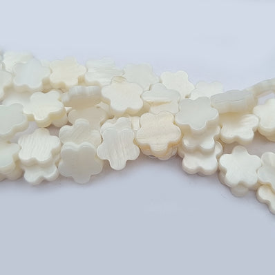 Flower Shape Mother of Pearl MOP Shell Beads sold Per line about 40~41 Beads in size about 10mm