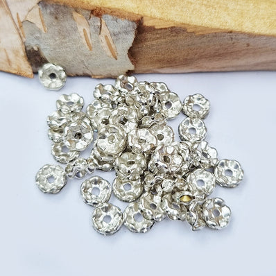 8mm Size Rhinestone Beads for making jeweler, Price Per 50 Pieces