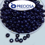 Preciosa Czech Glass Seed Beads 6/0 Size (4mm) Sold Per pack of 20 Grams, very dark blue color