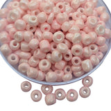 100GRAMS PACK' 6/0 size (4mm approx.) glass seed beads Light Pink color