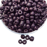100Grams pkg. 6/0 size (4mm approx.) glass seed beads light pink color Purple Dyed