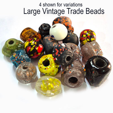 25pcs Large Size beads, large hole Vintage Trade Beads for jewelry making