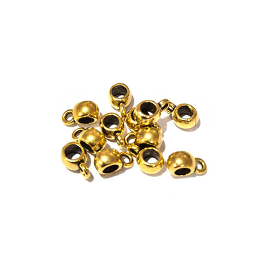 25pcs pkg. Pendant bail gold antique