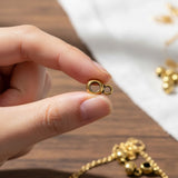 25pcs pkg. Pendant bail gold antique