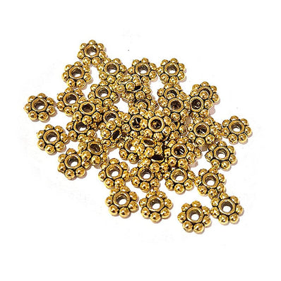 200PCS PKG, 6MM SIZE JEWELRY MAKING Gold OXIDIZED METAL BEADS, SOLD BY 200PCS PACK