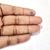 100Pcs, 8mm Size, Silver antiqued Daisy spacer metal beads