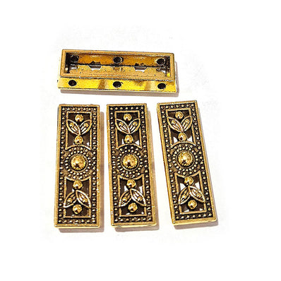 10pcs Pkg. 3 hole spacer bar link beads for multi row jewelry making Size 24x8mm