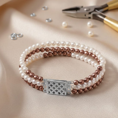 2pcs pkg. 4 Loops, Square Shaped Jewerly making Clasp in Silver 925 plated Anti Tarish,Brass Material 12X23MM