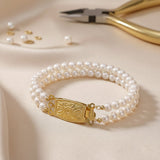 2 pcs pkg. 3 loops box clasps for jewelry making, Tarnish Resistant 22k gold plated 15X25MM