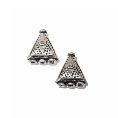 6 pcs handmade German silver material  3 HOLE SPACER BAR, OXIDIZED SILVER PLATED, BEST FOR MULTI ROW JEWELRY MAKING 15X17MM