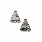 6 pcs handmade German silver material  3 HOLE SPACER BAR, OXIDIZED SILVER PLATED, BEST FOR MULTI ROW JEWELRY MAKING 15X17MM