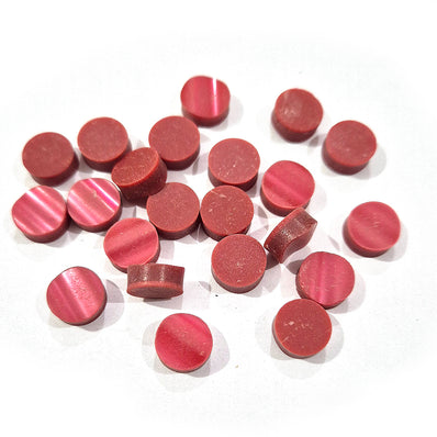 90pcs 8mm flat round stone (without hole) base material is resin matt