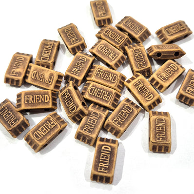 40pcs double hole acrylic plastic spacer beads Friend for making bracelets