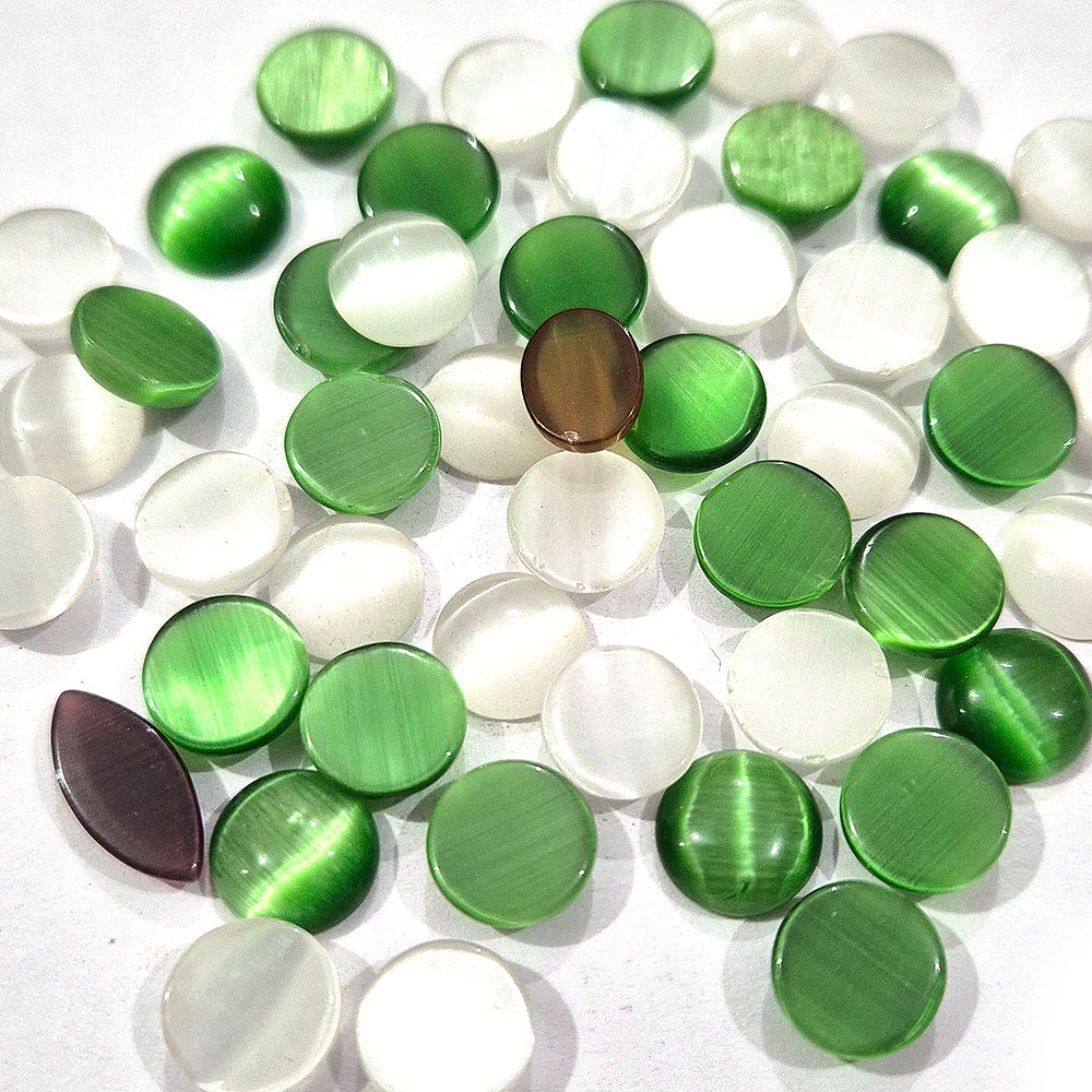 20pcs Real cat's eye stone (without hole) 8mm size