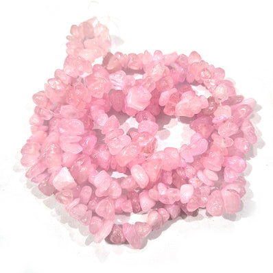 Rose quartz full leanth gemstone chips beads