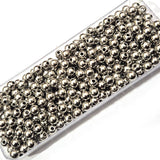 50 grams pack, 6mm round acrylic silver metallic beads