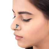 5 pcs silver antique nose pin clip on