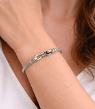 Silver antique Snake Chain Bracelet | Smooth Finish | Classic & Stylish Design