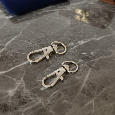 2pcs,High-Shine Silver Swivel Snap Hooks – Versatile Lanyard Clasps for Bags and Keychains Jewelry Components