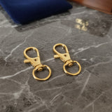 2pcs High-Shine Gold Swivel Snap Hooks – Versatile Lanyard Clasps for Bags and Keychains Jewelry Components
