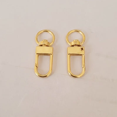 2pcs. Gold Lobster Claw Swivel Clasps – Heavy Duty Keychain Hooks – Jewelry Making & Crafting Supplies