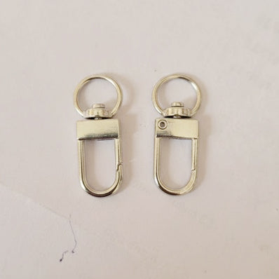 2pcs pkg. Silver Lobster Clasps