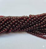4mm Garnet Red Maroon, Glass Beads – 1000+ Pieces Bulk Pack | Round Loose Beads for Jewelry Making